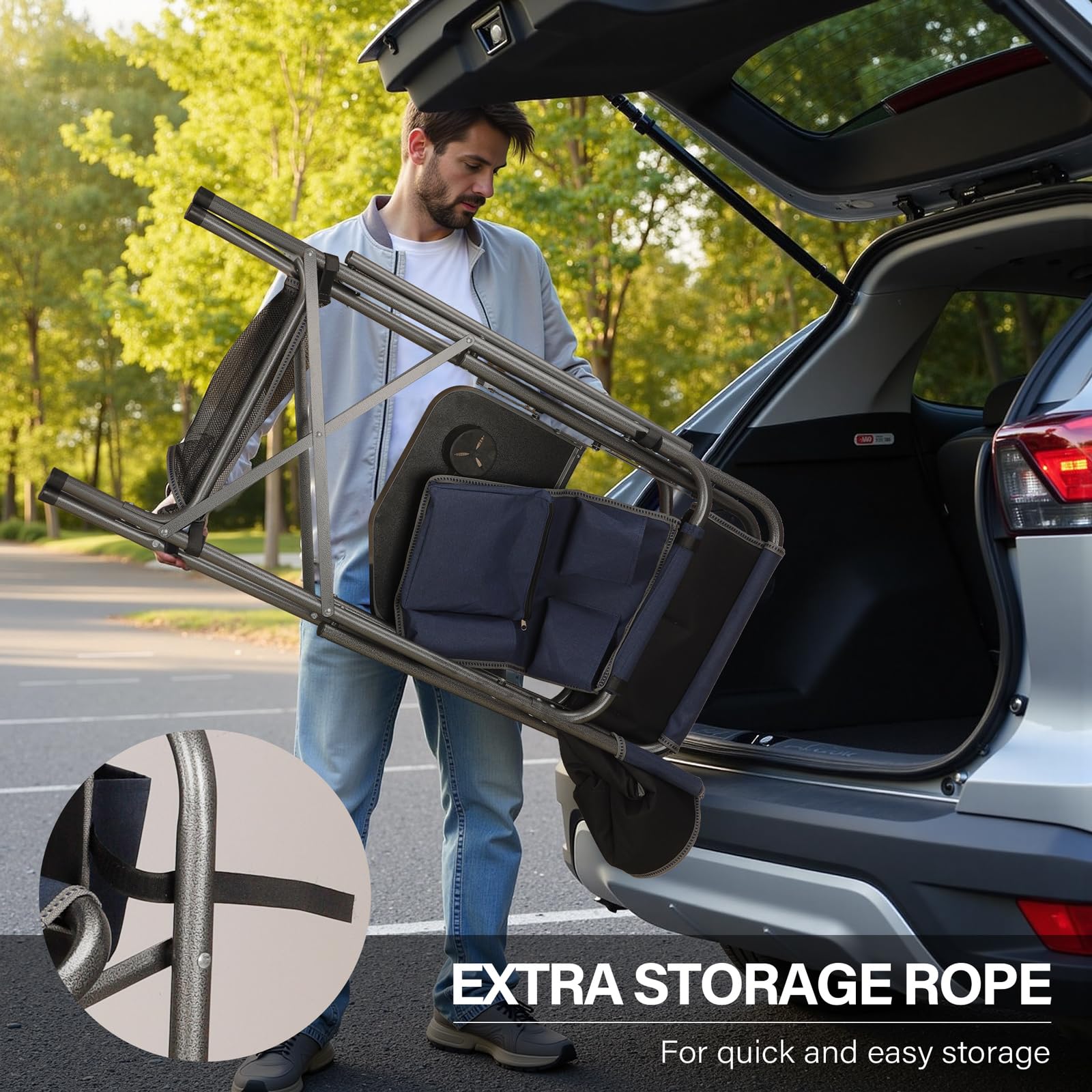 LANMOUNTAIN high-capacity chair supports up to 400 pounds of user weight.