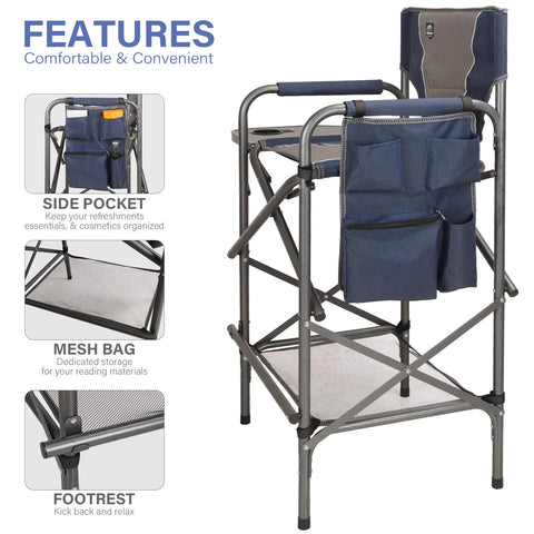 LANMOUNTAIN chair features a storage pocket for tools and accessories.
