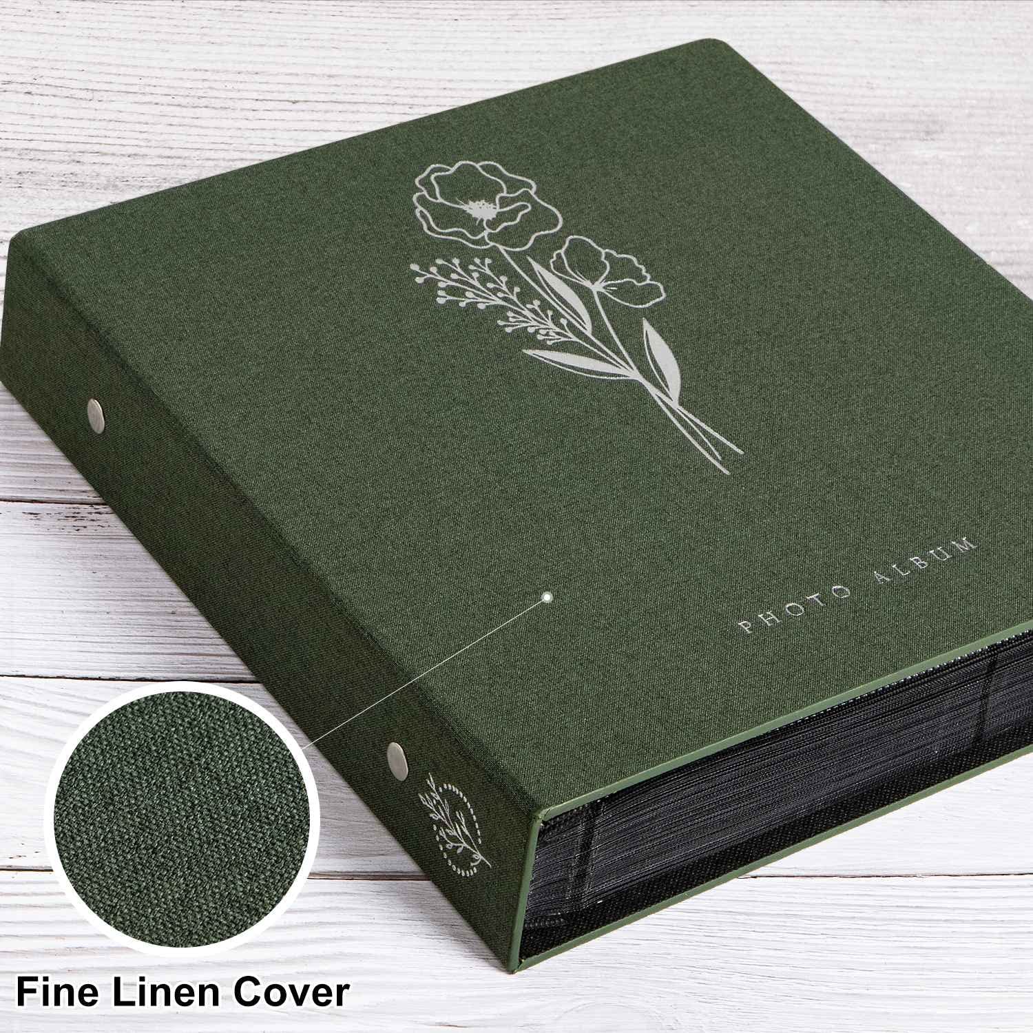 Lanpn photo album interior shows 3 horizontal and 2 vertical photo slots.
