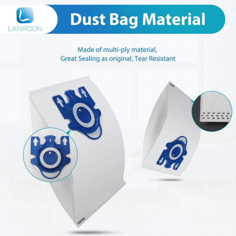 LANROON motor protection filters pack helps maintain suction and protect the vacuum.