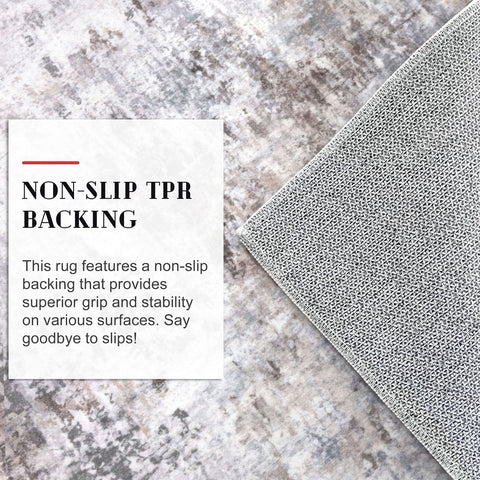 Lansny easy-care rug suitable for entryways, kitchens, and bedside use.