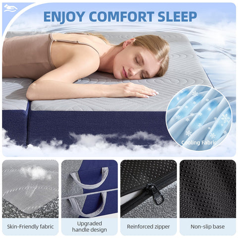 Lansteen non-slip bottom keeps the mattress secure on floors.