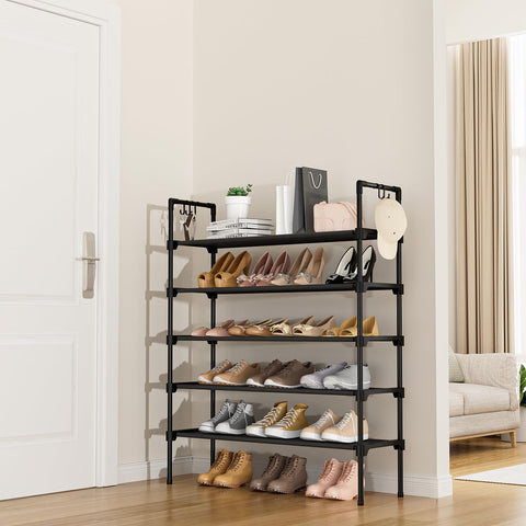 LANTEFUL 5-tier shoe rack side view highlighting stackable design