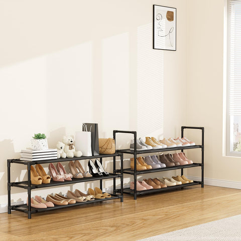 LANTEFUL 6-tier rack placed in an entryway for tidy closet access