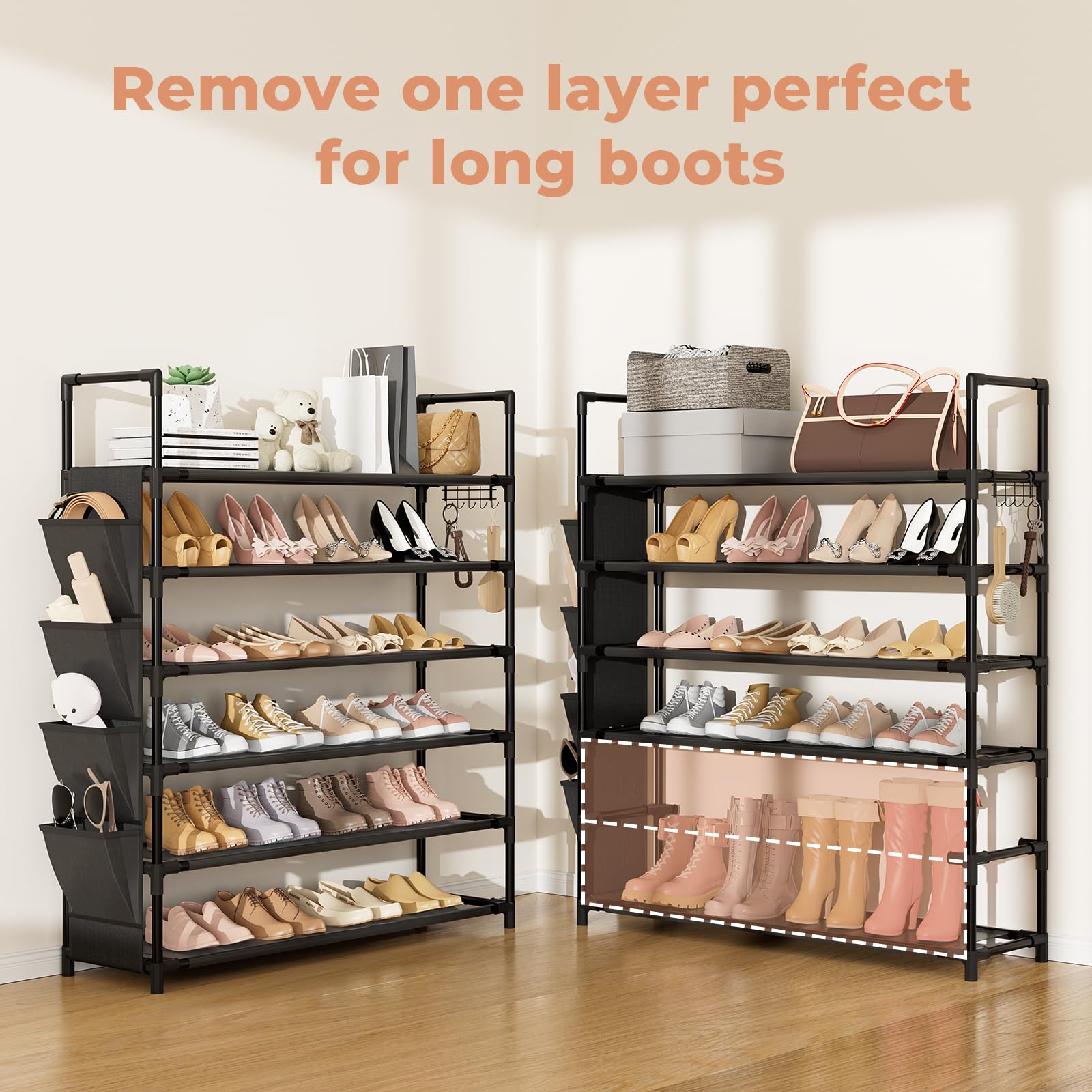 LANTEFUL 6-tier rack demonstrates stackable option for taller storage