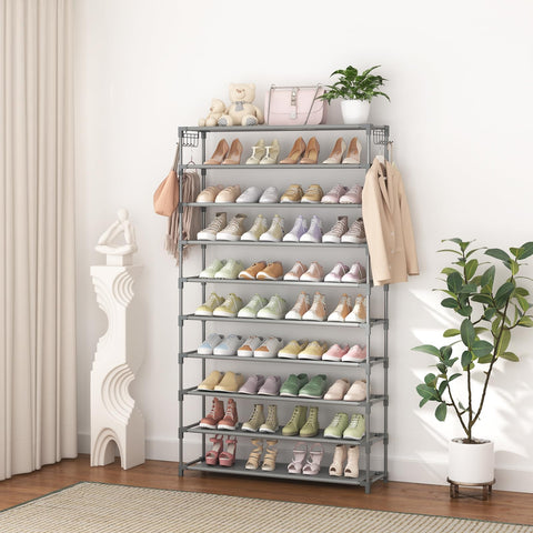 LANTEFUL removable layer feature for boots on the 10-tier rack.