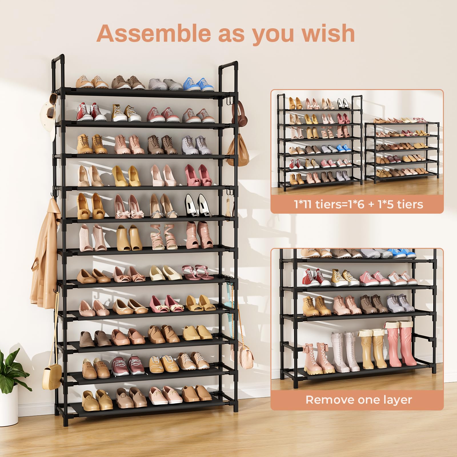 LANTEFUL waterproof non-woven fabric shelf section protects delicate shoes