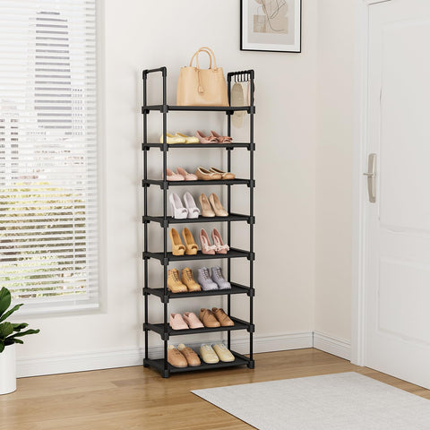 LANTEFUL tall rack side detail showing sturdy frame and tidy footprint.