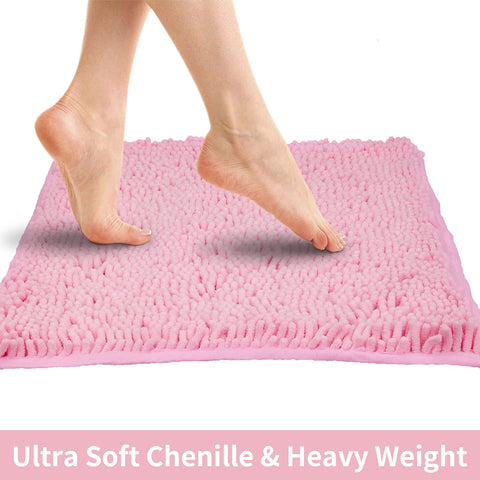 LanYunUmi Pink mat set complements dressing tables and guest baths.