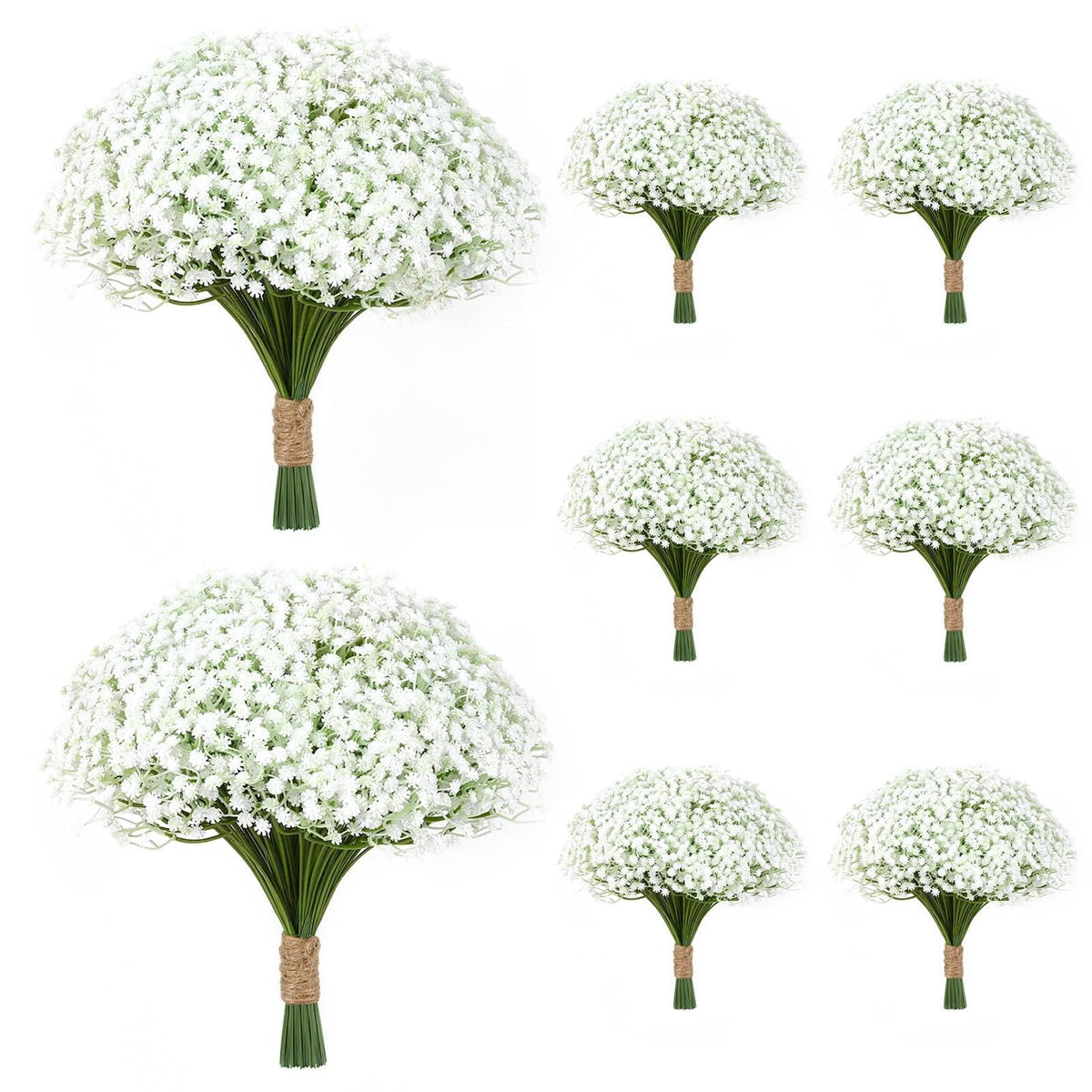 LarkAsh Baby's Breath 150pcs 12in stems for elegant bulk arrangements.