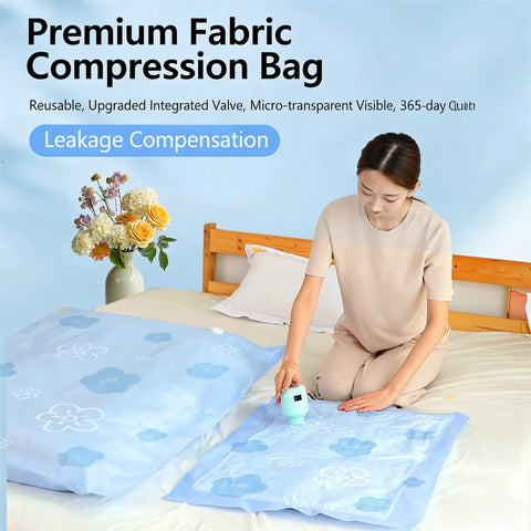 Larkeey three sizes of vacuum bags for flexible packing and storage.
