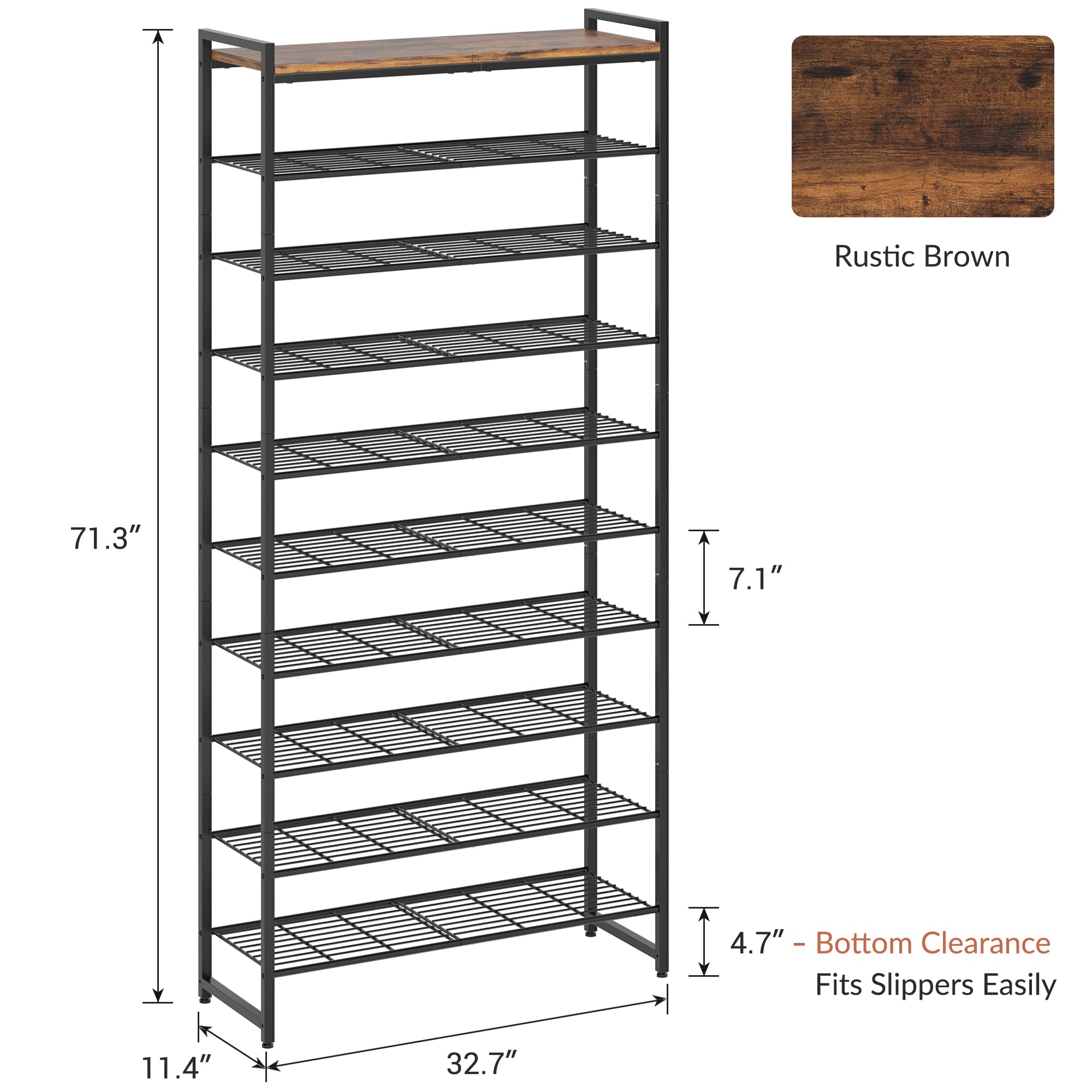Larzonic shoe rack closet installation shows slim design for small spaces