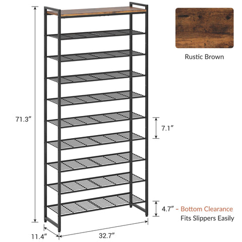 Larzonic shoe rack closet installation shows slim design for small spaces