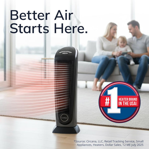 Lasko ceramic tower heater remote control for easy adjustments from anywhere