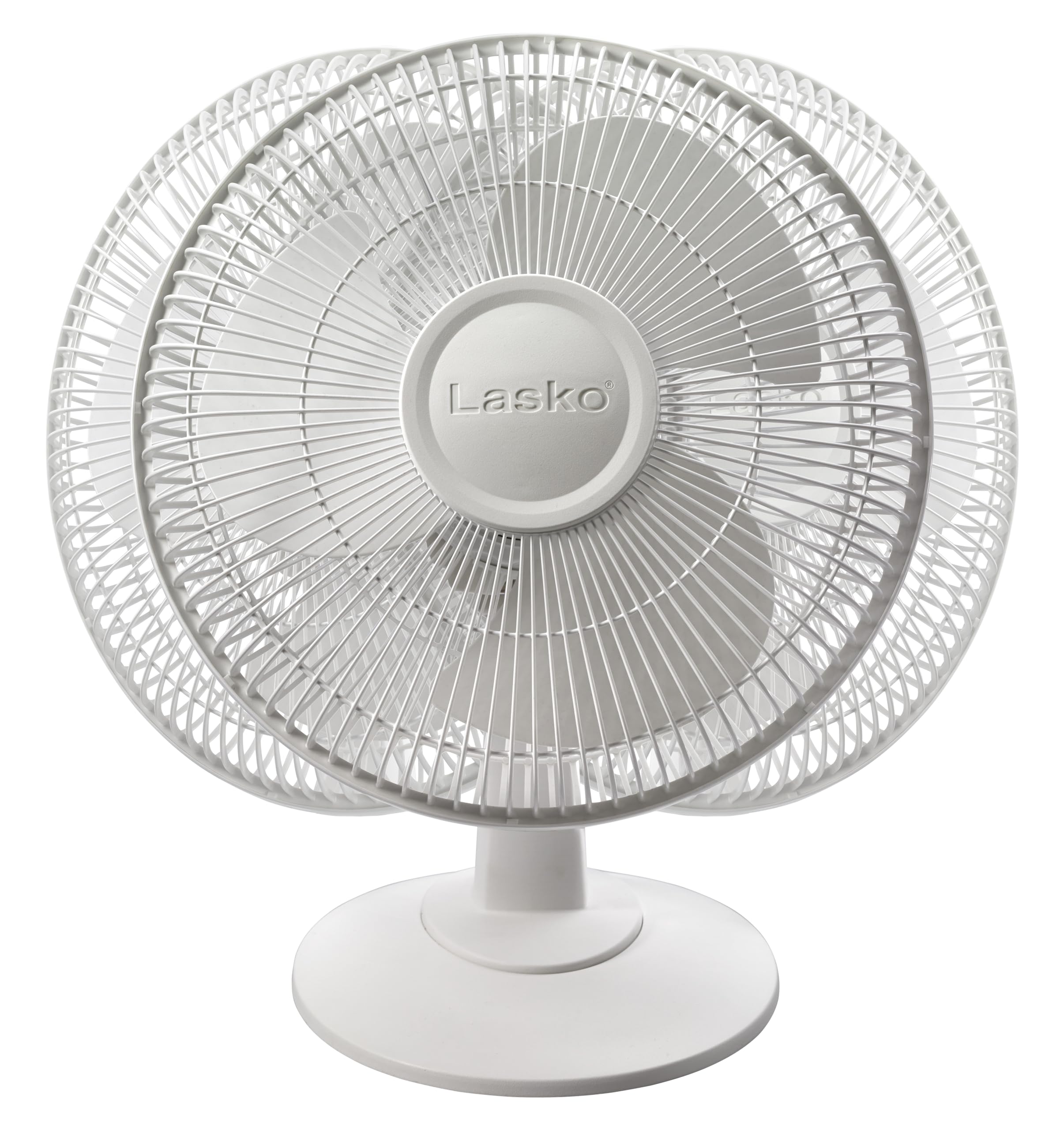 Lasko 12-inch fan made in USA with fused safety plug.