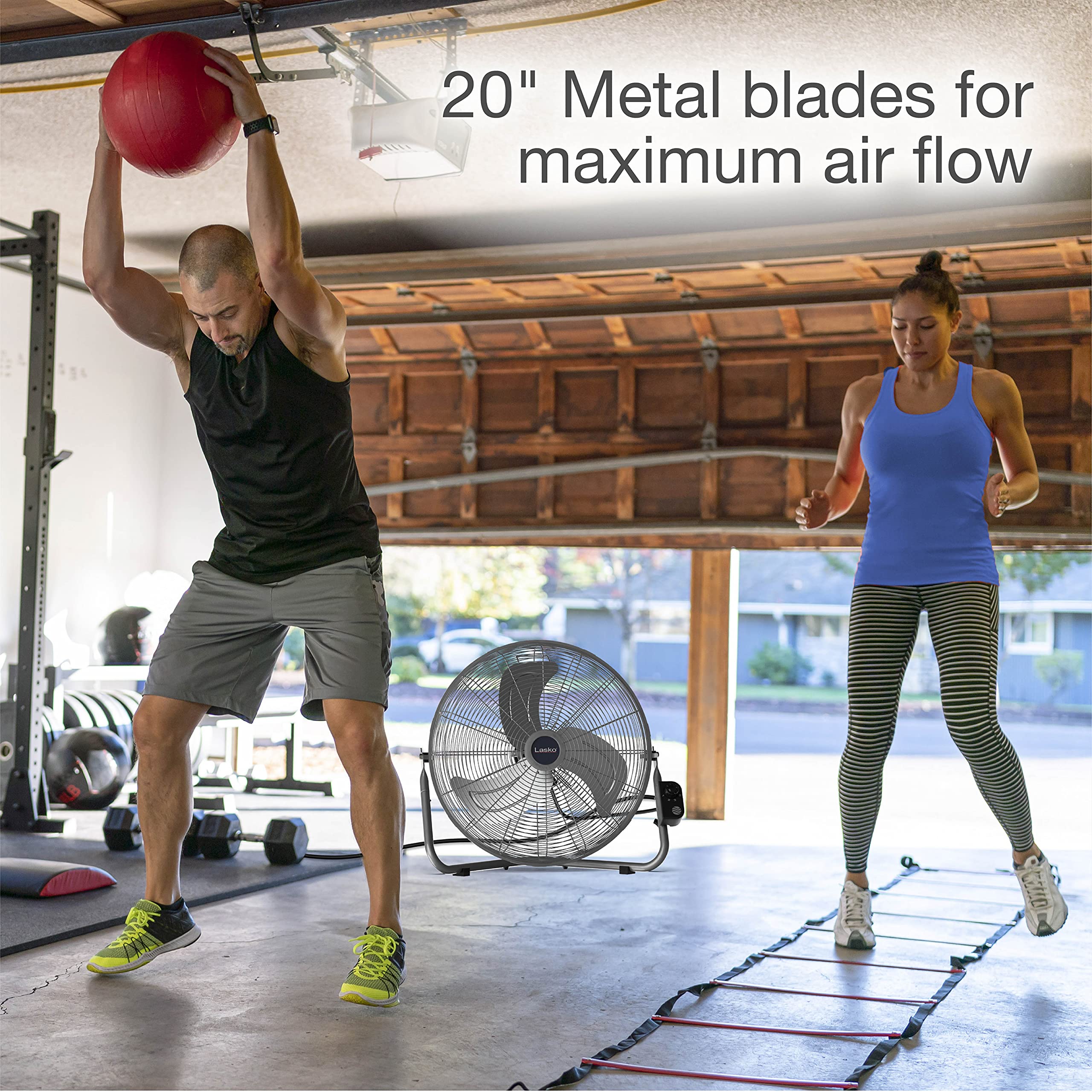 Lasko 2265QM three-speed control lets you adjust airflow to fit your space.