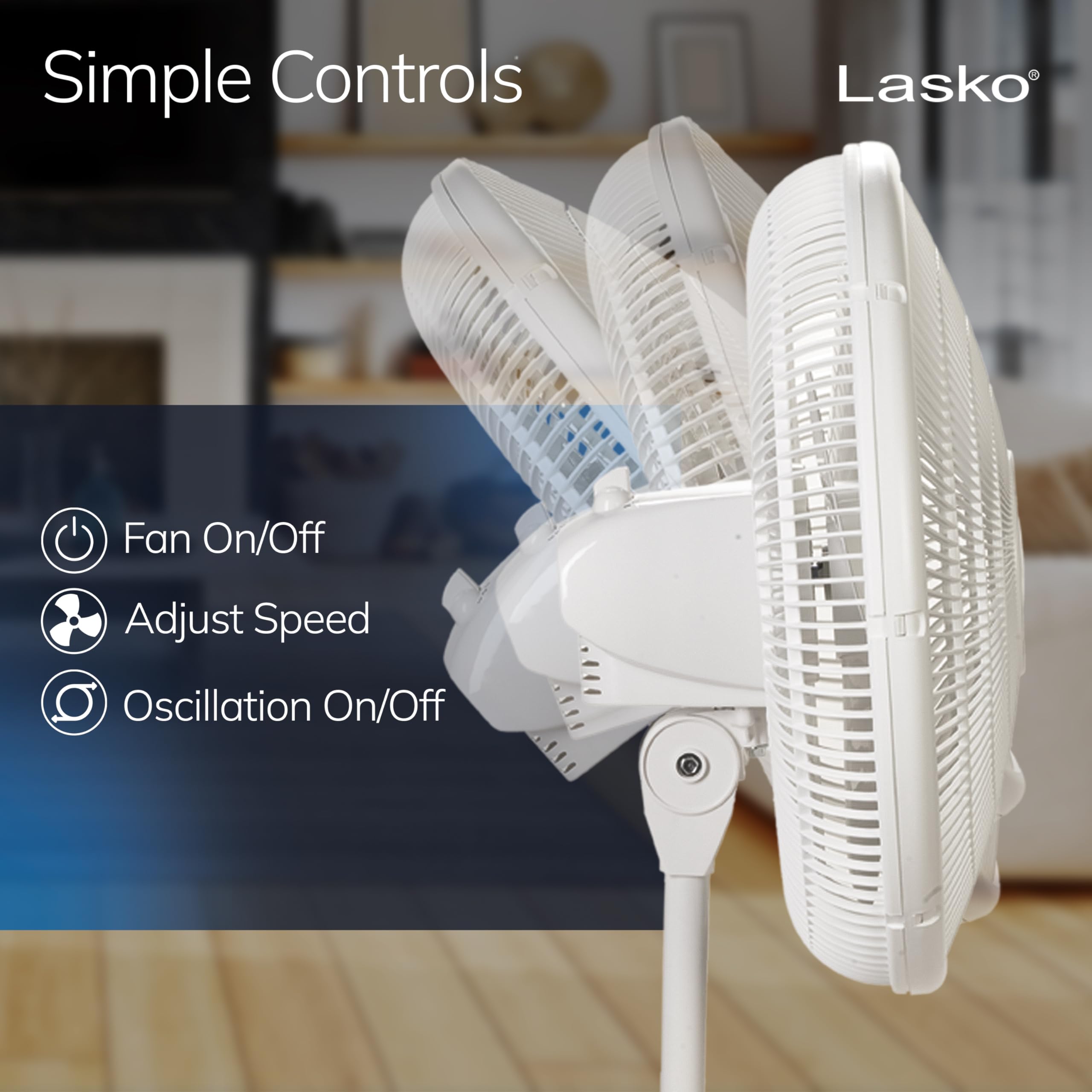 Lasko 2520 three quiet speeds offer customizable comfort.