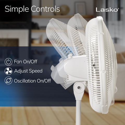 Lasko 2520 three quiet speeds offer customizable comfort.