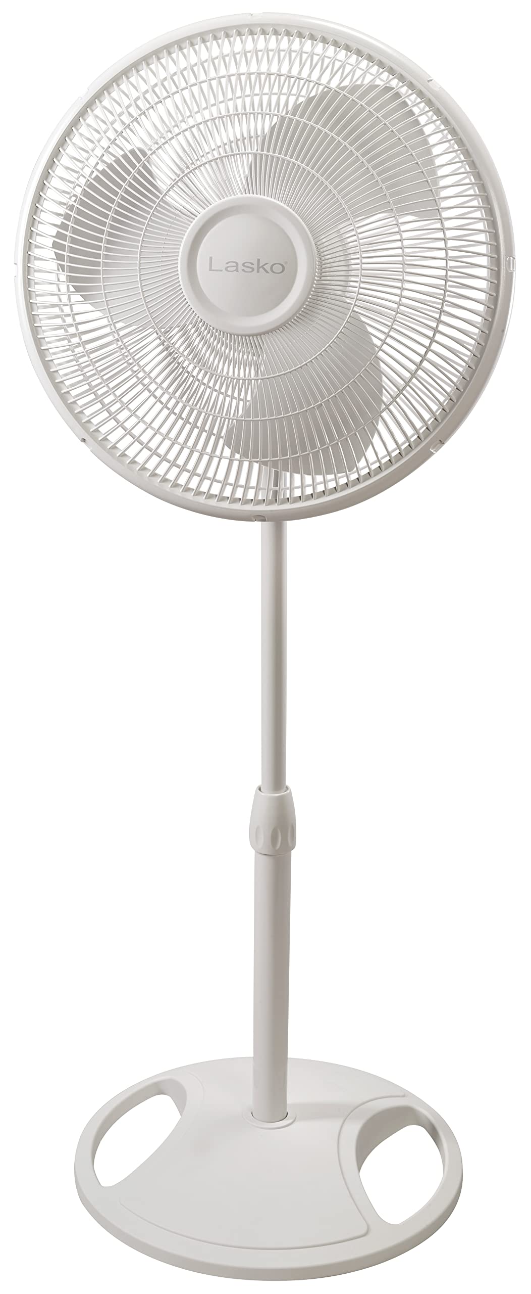 Lasko 2520 oscillating stand fan assembly shows quick, tool-free setup for fast cooling.