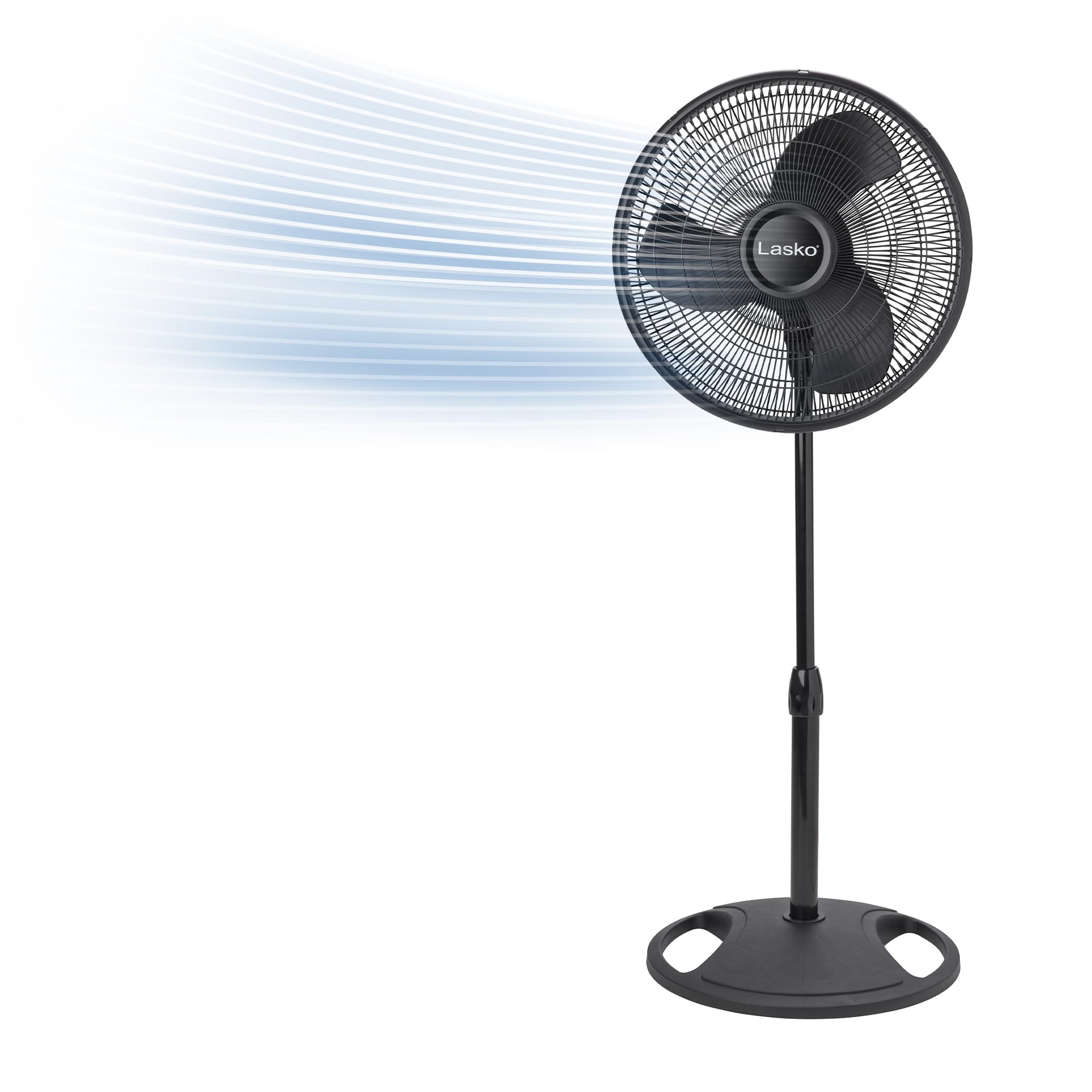 Lasko 2521 base and pedestal provide stable support for even airflow.