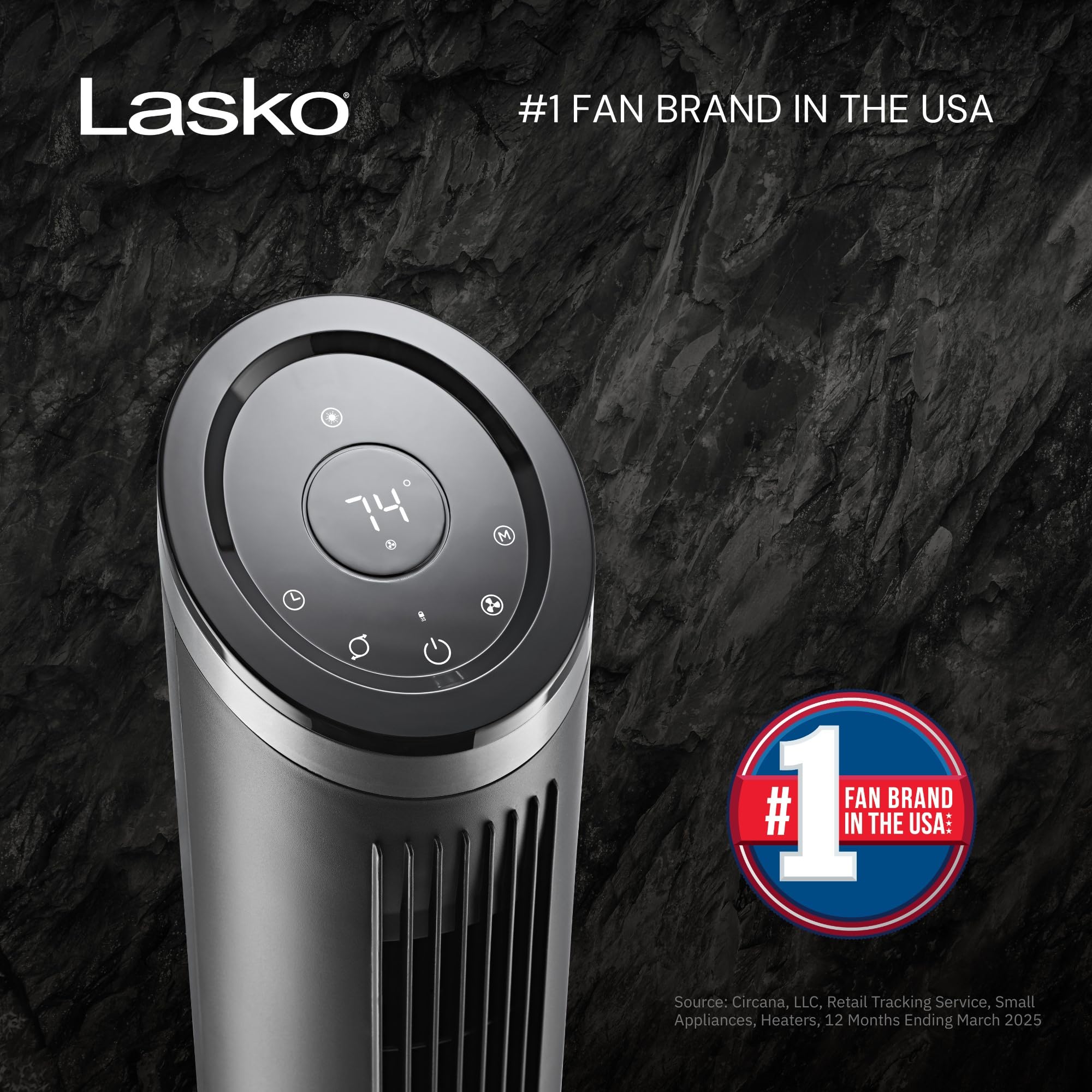 Lasko Apex remote control for easy room-wide adjustments.