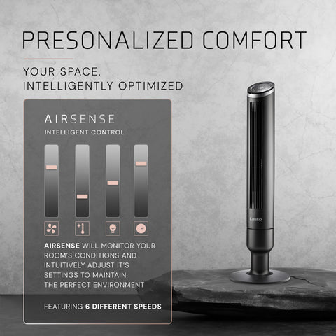Lasko Apex sleep mode for a quiet, uninterrupted rest.