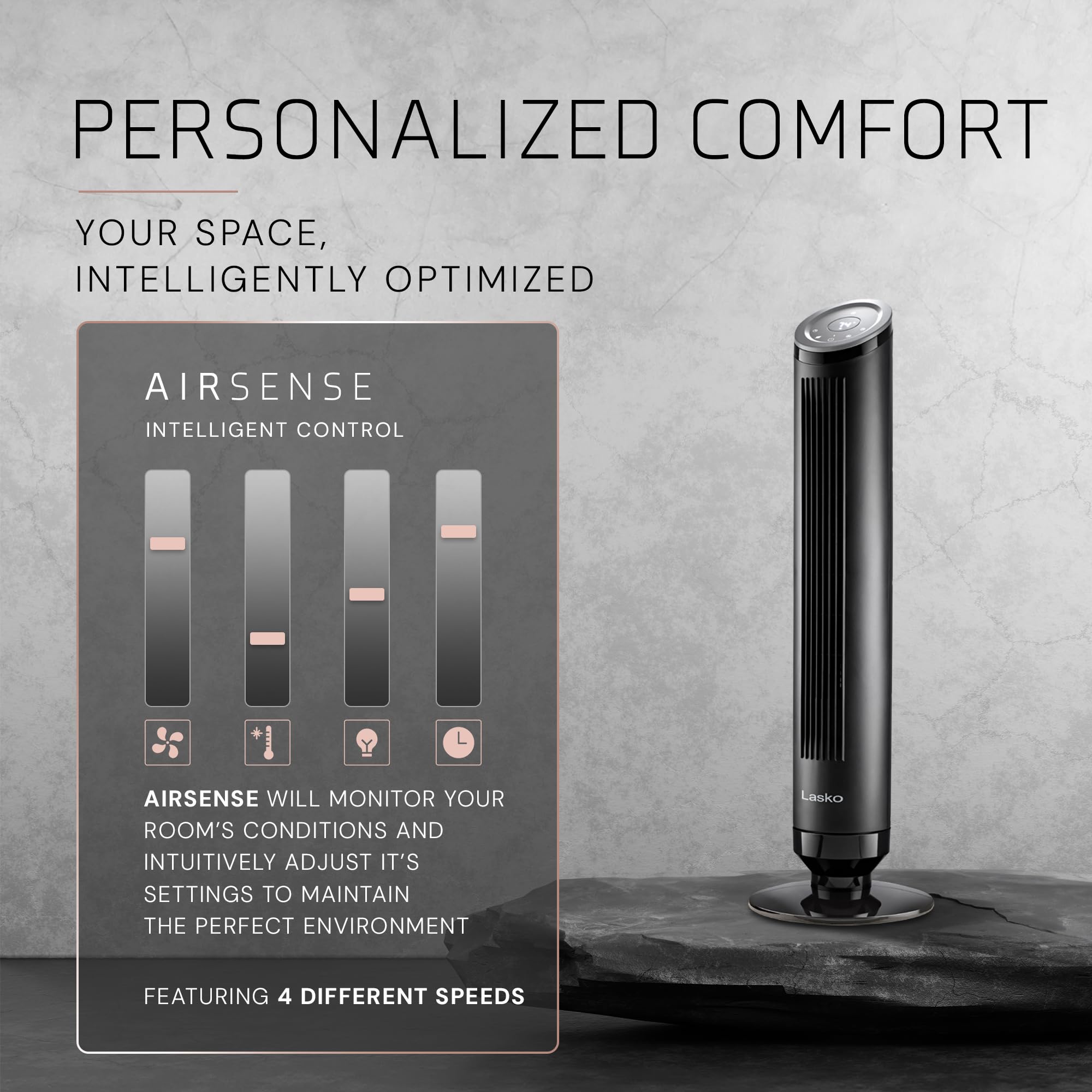 Lasko Ascend four modes customize breezes for different needs