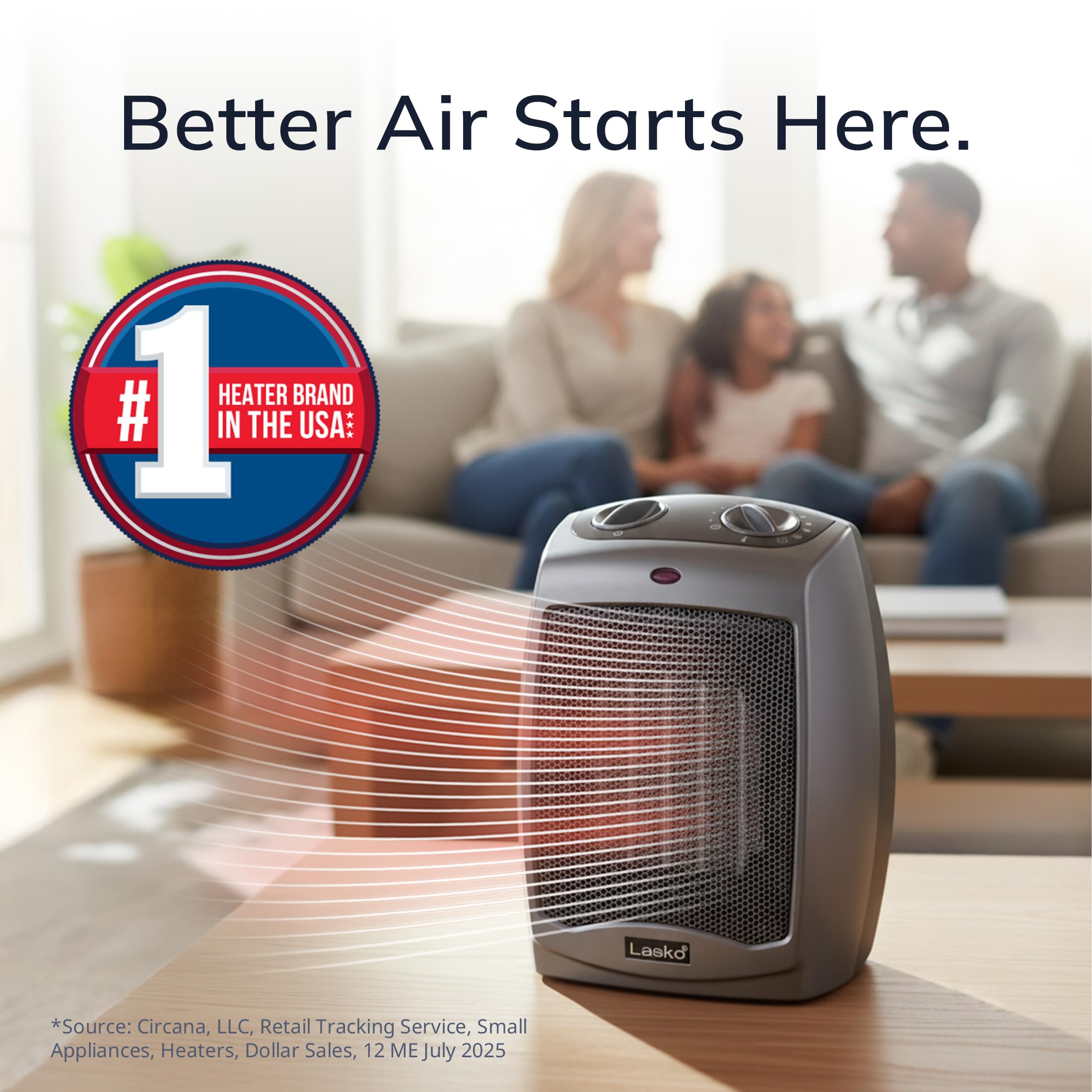 Lasko space heater with overheat protection for safer extended use