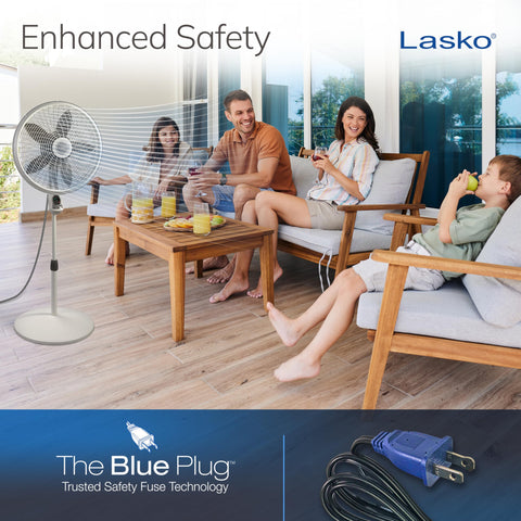 Lasko Cyclone Pedestal Fan auto-off timer supports restful nights