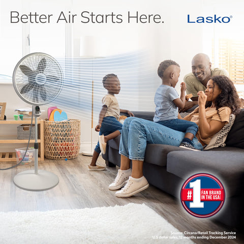 Lasko Cyclone Pedestal Fan tilt-back head directs airflow precisely where needed