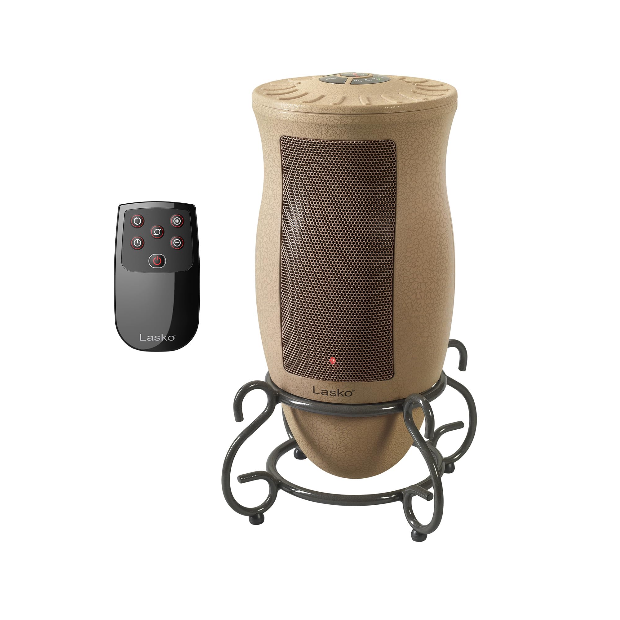 Lasko Designer Ceramic Tower heater front view shows stylish warmth for any room
