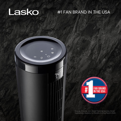 Lasko Elevation remote control for easy airflow adjustment from bed.