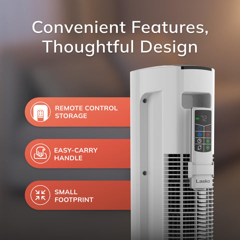 Lasko FH500 four fan speeds offer quiet airflow for sleep or work.