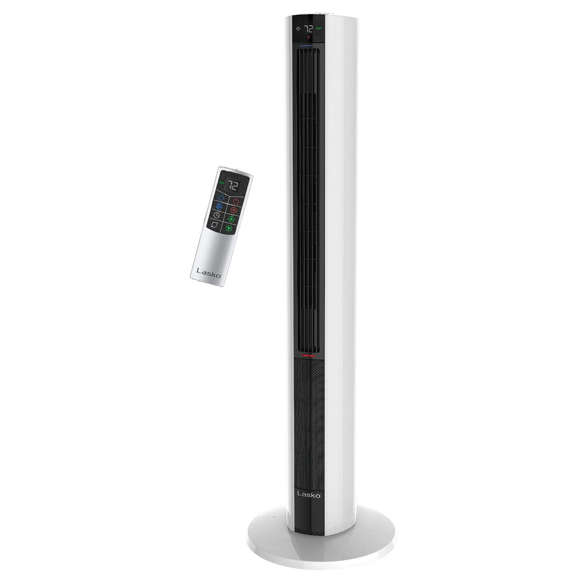 Lasko FH500 front view of the 42-inch tower with heater and fan for year-round comfort.
