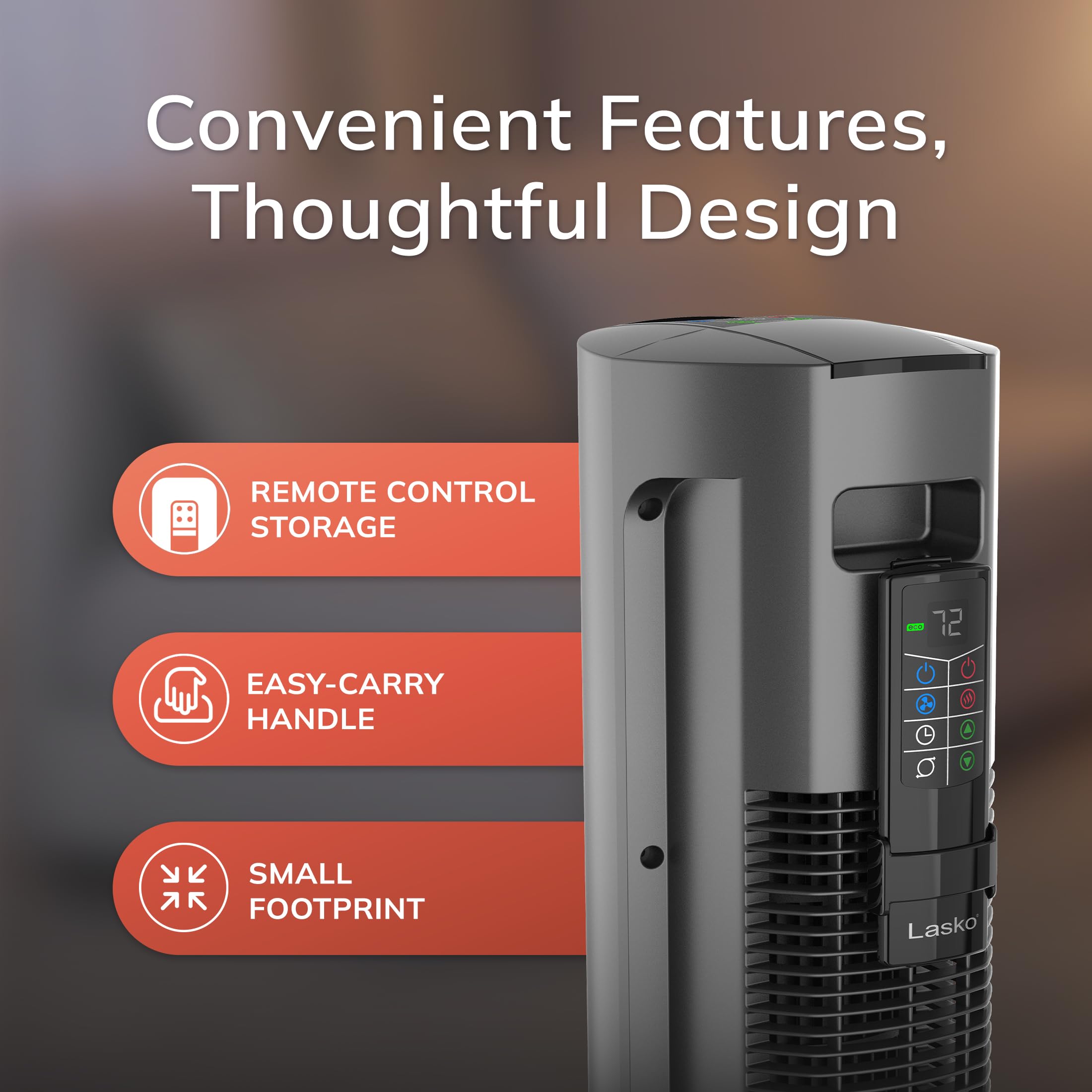 Lasko FH515 cool touch housing stays safe to touch