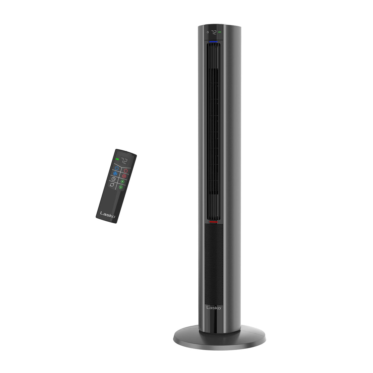 Lasko FH515 oscillating tower fan demonstrates cooling for large rooms