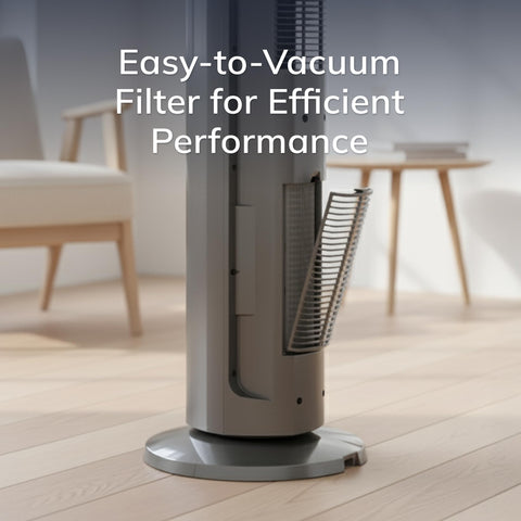 Lasko FH515 slim footprint fits beside furniture in small rooms