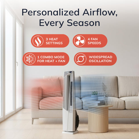 Lasko FHV820 8-hour timer enables flexible scheduling