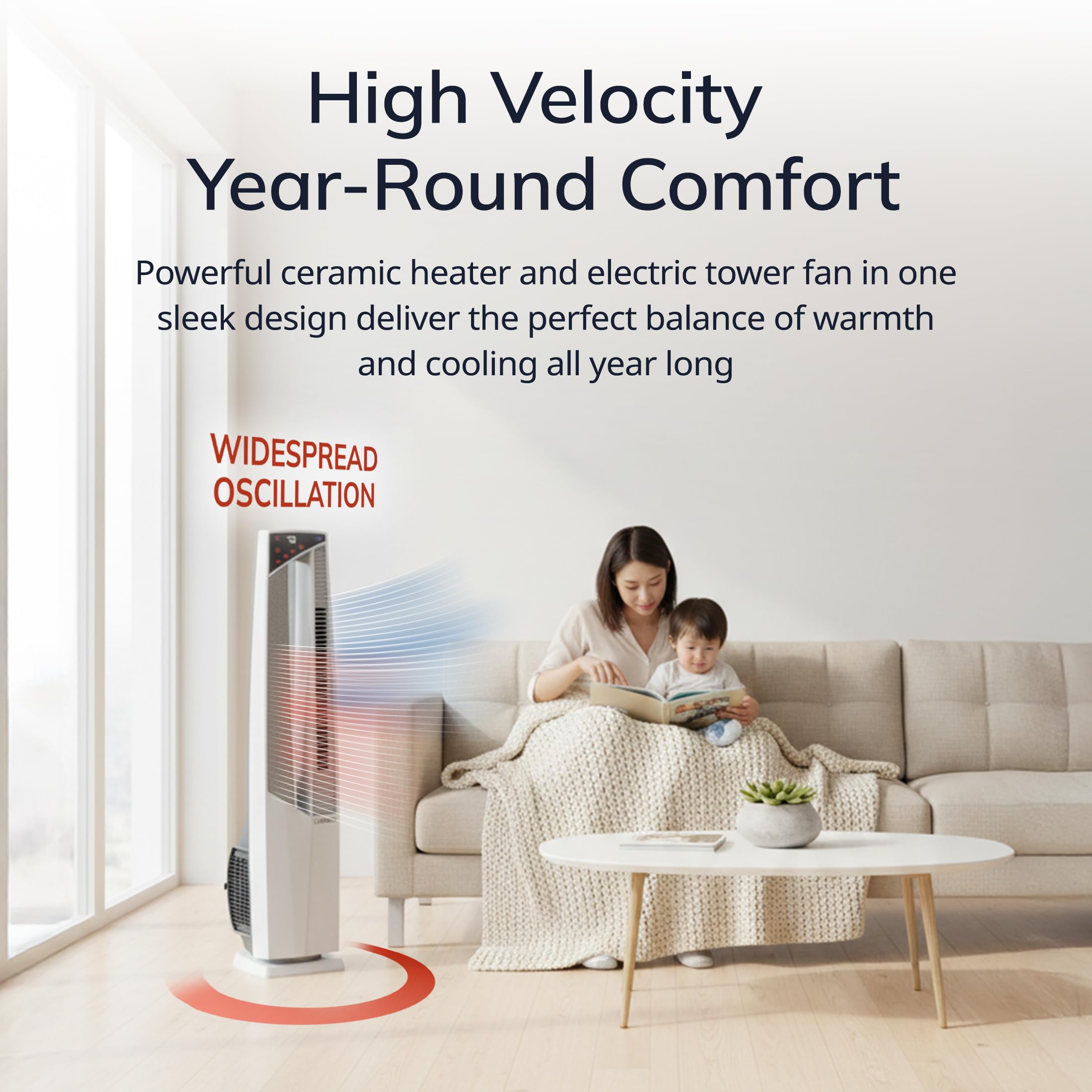 Lasko FHV820 AutoEco thermostat adjusts heat efficiently