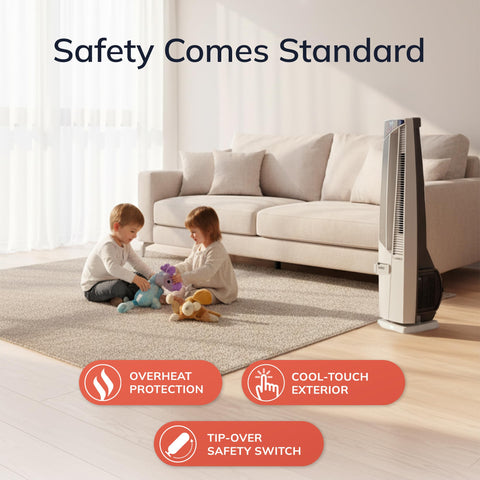 Lasko FHV820 tower design fits a modern room