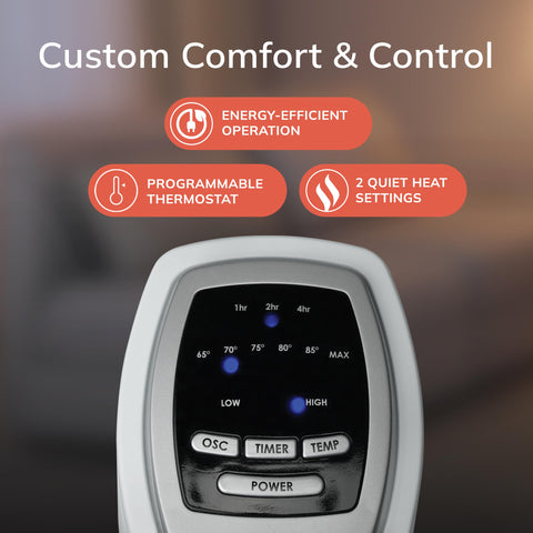 Lasko thermostat and timer controls offer customizable warmth