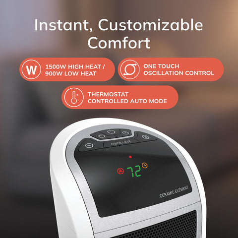 Lasko patented comfort system for efficient warmth distribution