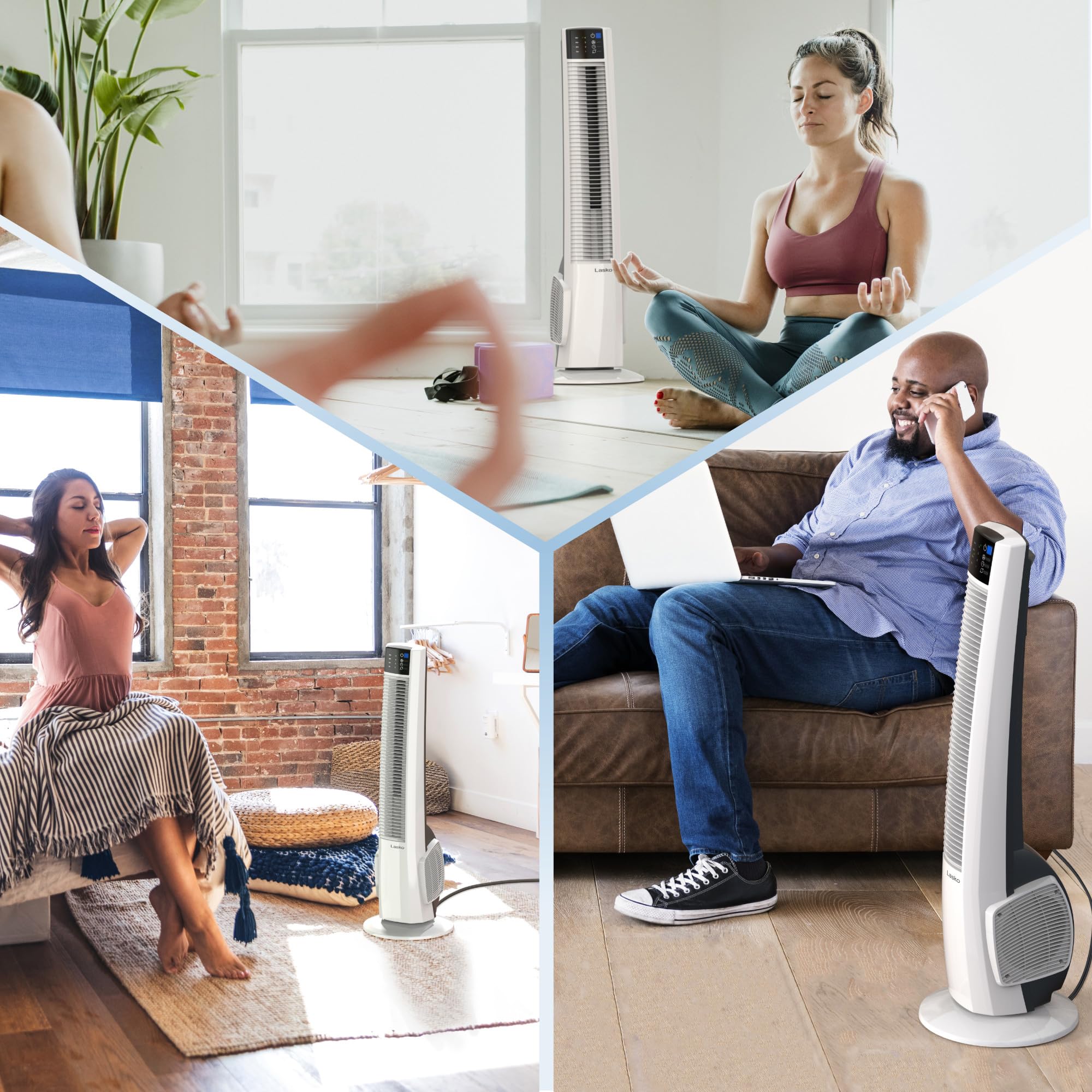 Lasko T38400 carry-handle design makes moving between rooms simple.