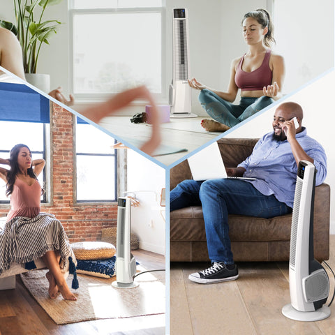 Lasko T38400 carry-handle design makes moving between rooms simple.
