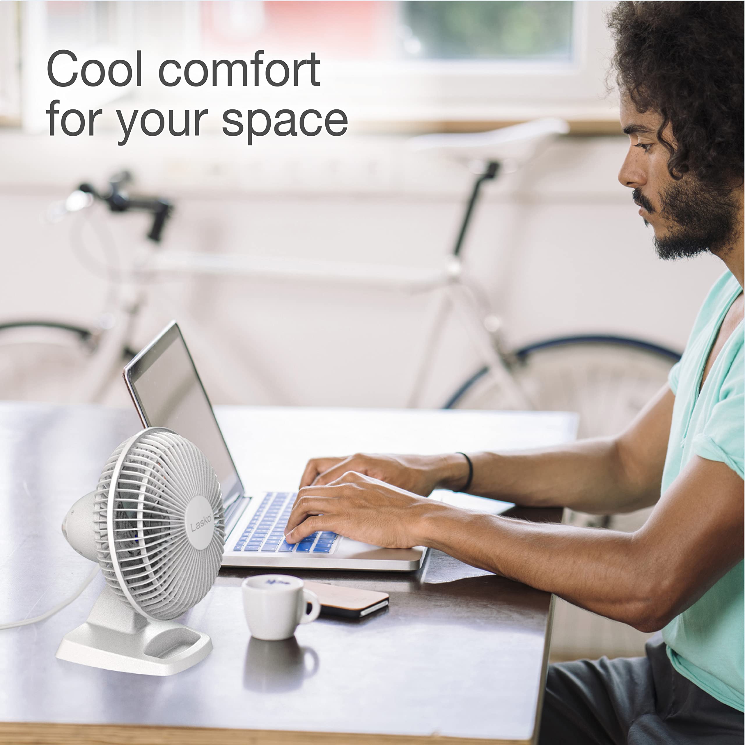 Lasko two-speed settings for customizable comfort during work