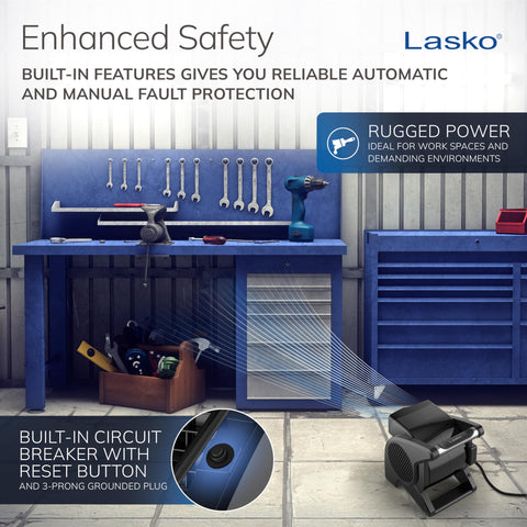 Lasko U15617 long 10-foot cord allows flexible placement