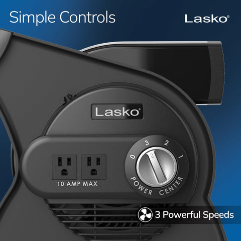 Lasko U15617 three-speed control emphasizes flexible airflow for different tasks