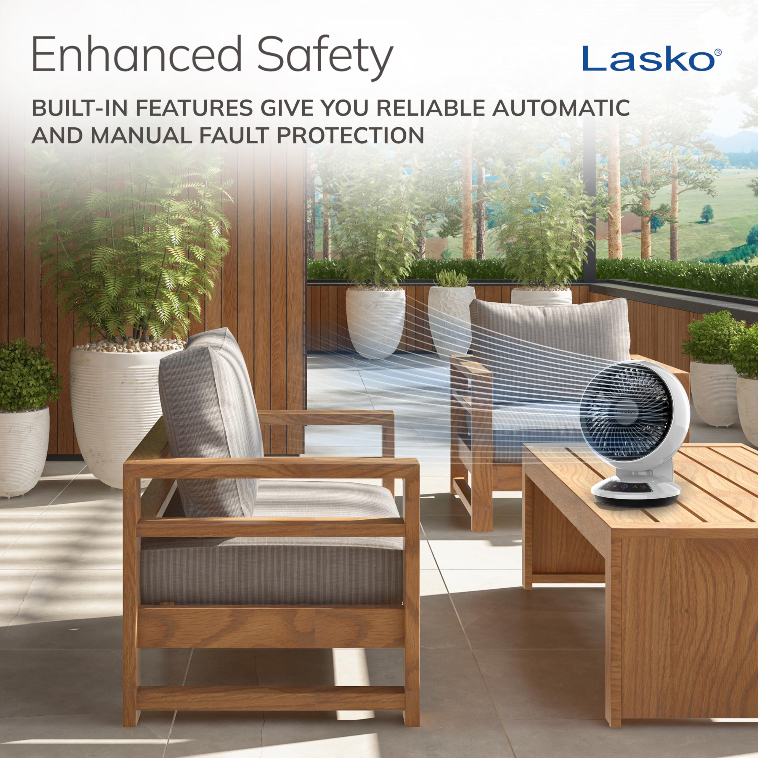 Lasko Whirlwind 90-degree vertical lift targets elevated air circulation