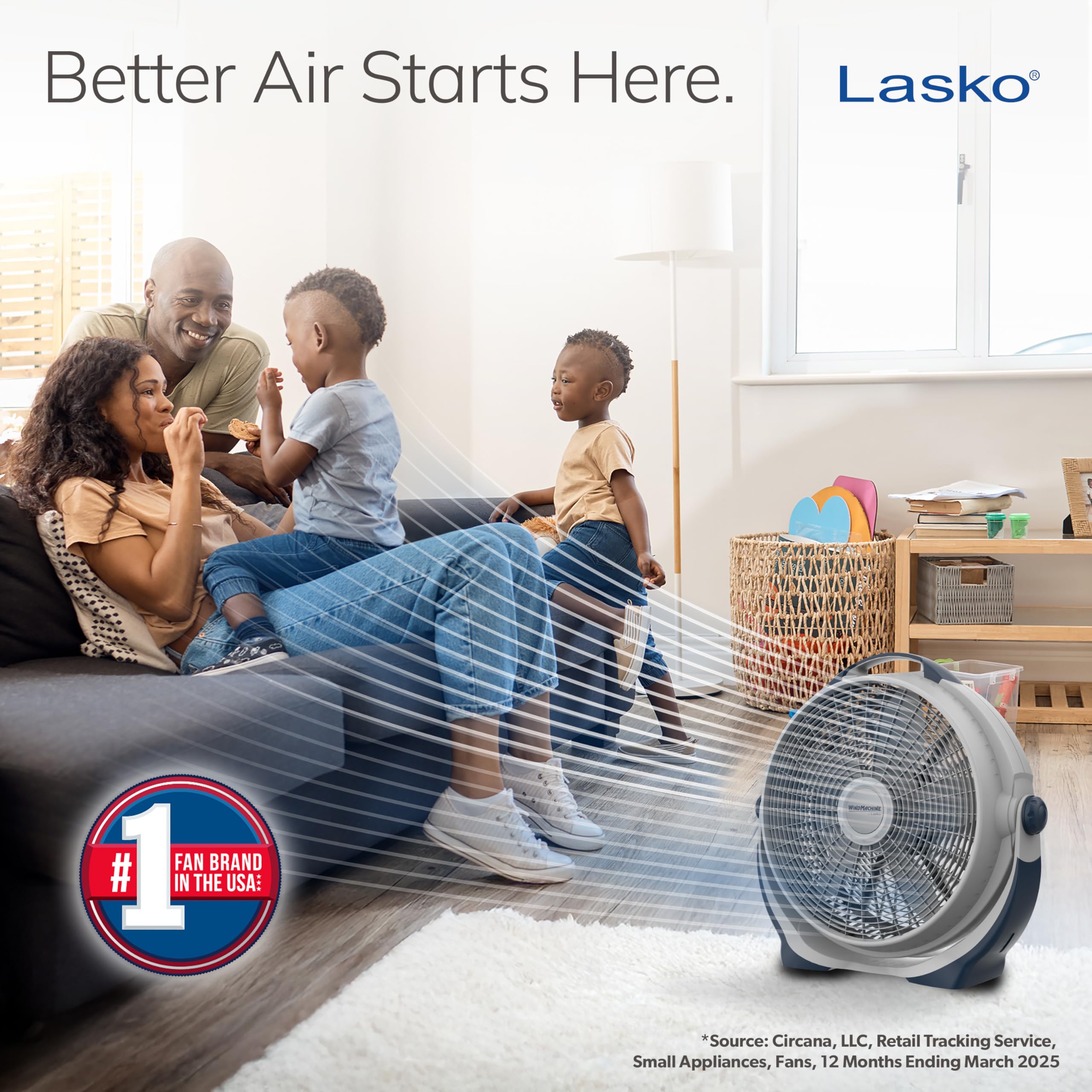 Lasko Wind Machine 20in pivoting head for targeted cooling in any area