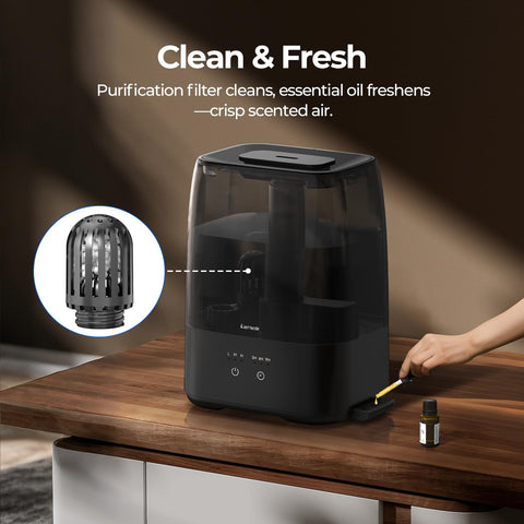 LasVacde built-in aroma tray enhances room scent without extra devices.